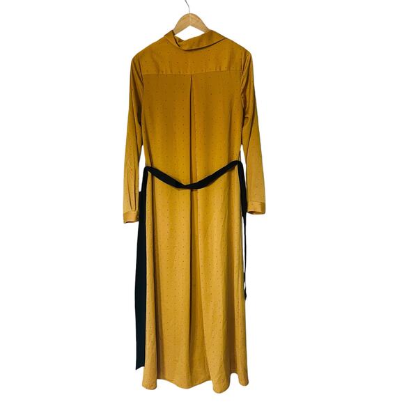 Bcbgmaxazria Mustard Printed Maxi Dress Size XS - Picture 3 of 8